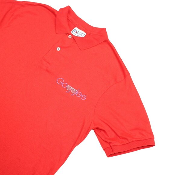 Vintage Hanes Mens Large 2 Button 50/50 Red Polo Shirt Made USA Preppy Shirt - Picture 6 of 9